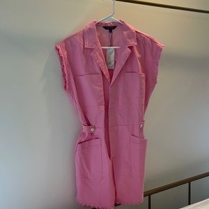 Pink Strut and Bolt Romper, size small, bubblegum pink.